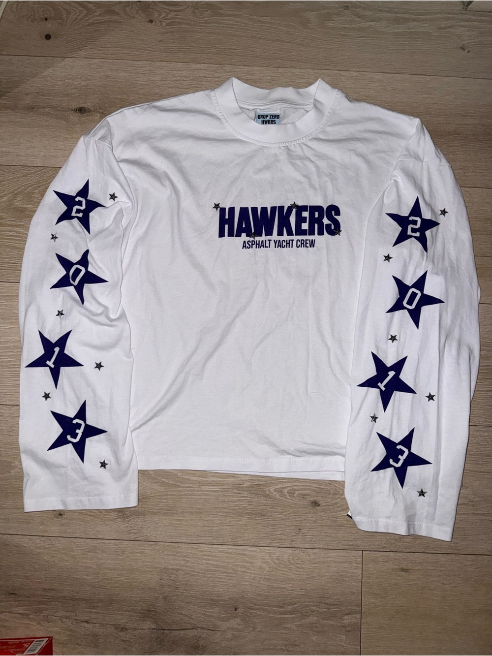 Hawkers 213 Asphalt Yacht Crew All Stars Long sleeve Tee w/ Star Studs